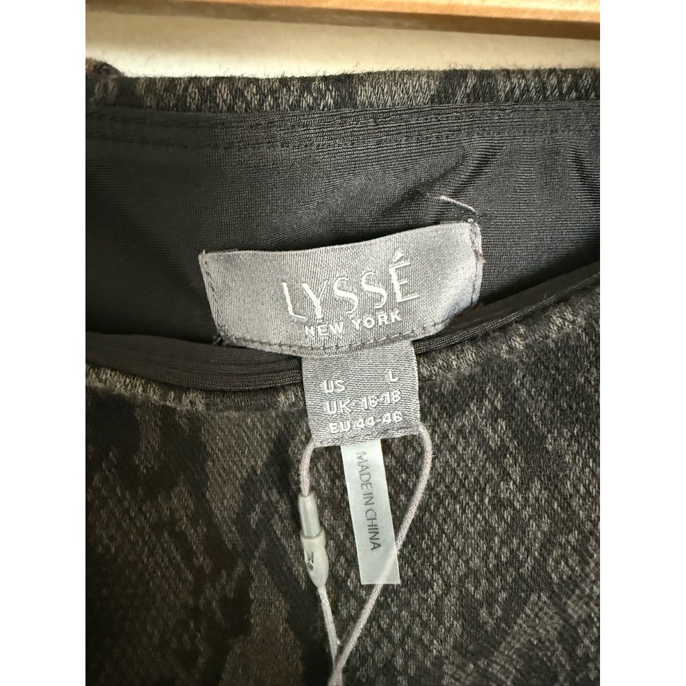 Lysse NY Snake Print Knit Denim Pants Size L NWT Smoothing Waist Stretch Pull-On - Picture 12 of 12